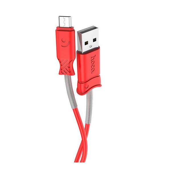 Кабель HOCO X24 USB - micro USB cable, 1м, 2.4A, красный